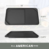 All American 1930 Side by Side Griddle/Grill combo designed for easy stovetopNew