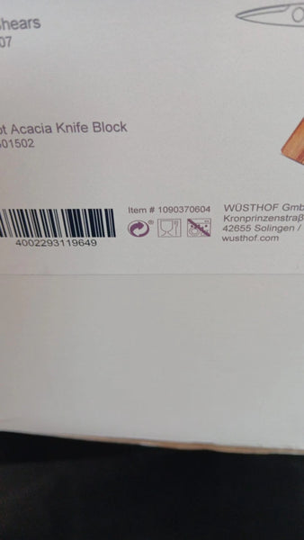 Wusthof Classic Ikon 6-pc Starter Knife Block Set, Acacia - 1090370604 NEW