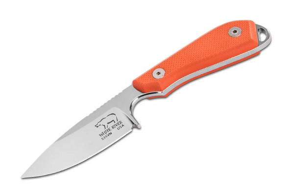 White River M1 Pro Hunting Knife Textured G10 Orange S35VN Steel Blade NEW