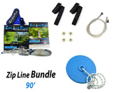 Adventure Parks Total Z90 Zipline Fun 90' Trolley & Cable Kit with Seat & Brake