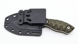 White River GTI 3 Black & O.D Linen Micarta Stonewashed Blade Survival Knife
