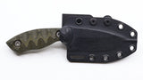 White River GTI 3 Black & O.D Linen Micarta Stonewashed Blade Survival Knife