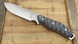 White River GTI 4.5 Black & O.D Linen Micarta Stonewashed Blade Survival Knife