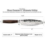Shun Premier 6" Ultimate Utility Knife TDM0741 Brand NEW Auth Dealer Warranty