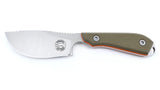 White River Model 1 Skinner  Green / Orange Textured G10  NEW