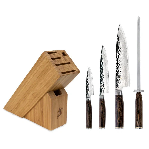 Shun Premier 5 Piece Starter Block Knife Set TDMS0512 NEW