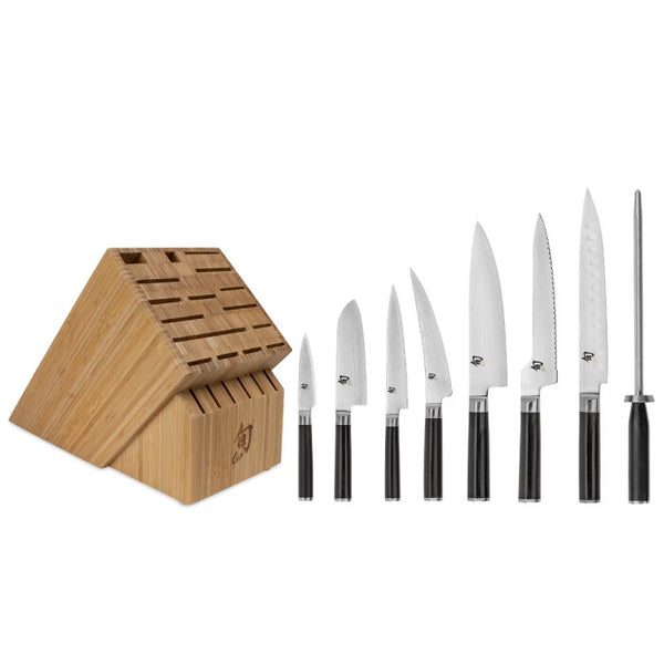Shun Classic 9 Piece Chef's Choice Block Knife Set DMS0934 NEW