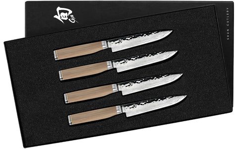 Shun Premier Blonde 4 Piece Steak Knife Set TDMS0400W NEW