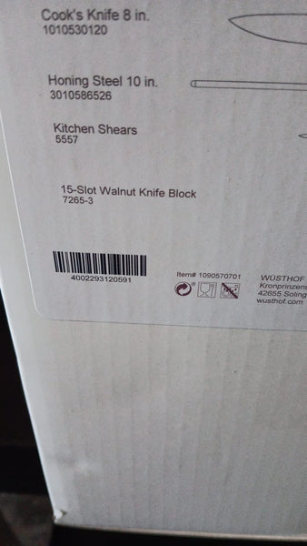 Wusthof Ikon 7-Piece Knife Block Set 1090570701 NEW