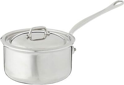 Mauviel M'cook 1.9 Qt. Stainless Steel Saucepan with Lid 5210.17