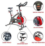 Sunny Belt Drive Indoor Cycling Exercise Bike w/ LCD Monitor SF-B1423