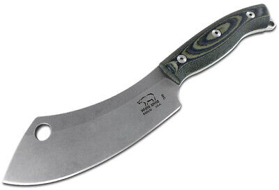White River Camp Cleaver Knife Black & Olive Drab Linen Micarta CPM S35VN Blade