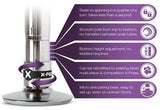 XPole X-PERT Pro 45mm PX Spinning Static Dance Exercise X Pole Stainless Steel