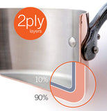 Mauviel M'Heritage 3.2 Qt Copper & Stainless Steel Saute Pan w/ Lid 6111.25