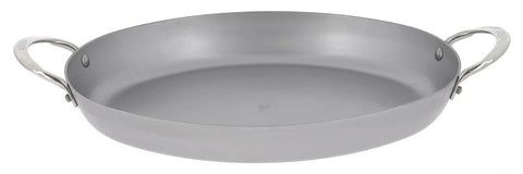 De Buyer 14 X 19.5" Mineral B Carbon Steel Oval Roasting Pan w 2 Handles 5651.36
