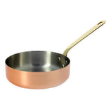 De Buyer 9.5" Inocuivre Service Copper Saute pan with Brass Handles 6448.24 NEW