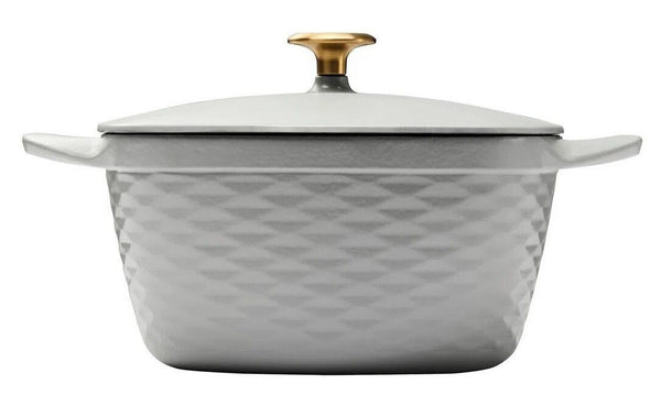 Tramontina Prisma 7 Qt Enameled Cast Iron Covered Square Dutch Oven Matte Gray