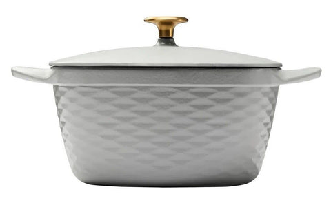 Tramontina Prisma 7 Qt Enameled Cast Iron Covered Square Dutch Oven Matte Gray