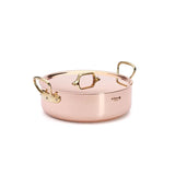 De Buyer 9.5" Inocuivre Service Copper Round Saute pan with Brass Handles NEW