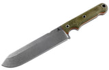White River Firecraft FC7 O.D. Canvas Micarta Orange G10 Liner Survival Knife
