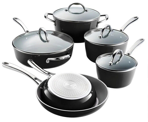 Tramontina Gourmet 10 Piece Cold-Forged Induction Ceramic Cookware Set Black