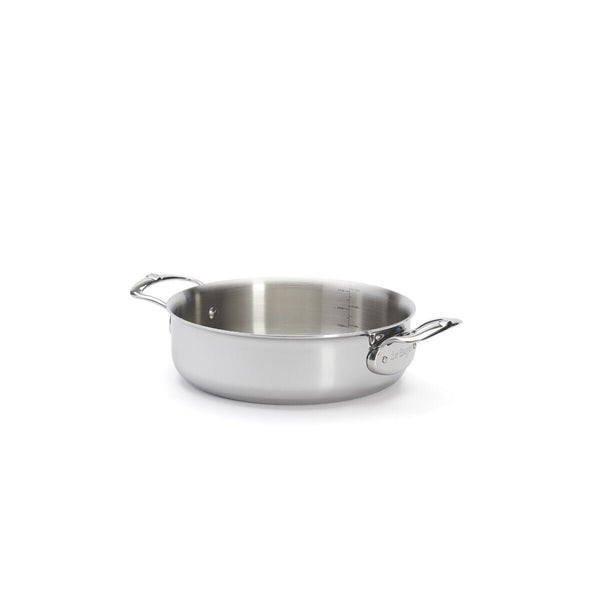 De Buyer 9.5" Affinity Stainless Steel Sautepan with Lid 3741.24 NEW