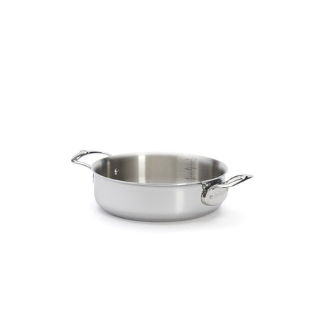De Buyer 9.5" Affinity Stainless Steel Sautepan with Lid 3741.24 NEW