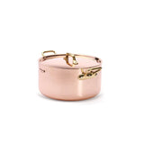De Buyer 8" Inocuivre Service Copper Stew pan with Brass Handles 6447.20