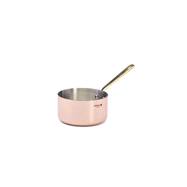 De Buyer 6.3” Copper Saucepan Inocuivre Service With Brass Handles 6445.16 NEW