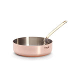 De Buyer 9.5" Inocuivre Service Copper Saute pan with Brass Handles 6448.24 NEW