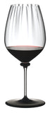 Riedel Fatto A Mano Performance Cabernet Red Wine Glass Black Base Clear Stem
