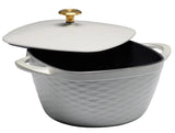 Tramontina Prisma 7 Qt Enameled Cast Iron Covered Square Dutch Oven Matte Gray