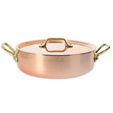 De Buyer 9.5" Inocuivre Service Copper Round Saute pan with Brass Handles NEW