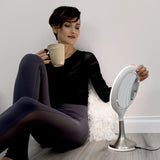 Zadro Mood Therapy UV-free LED Ring Light & 9.75" Round Vanity Mirror, 8X/1X