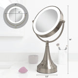 Zadro 11" Round LED Cordless Dual-Sided Mirror 10X/1X