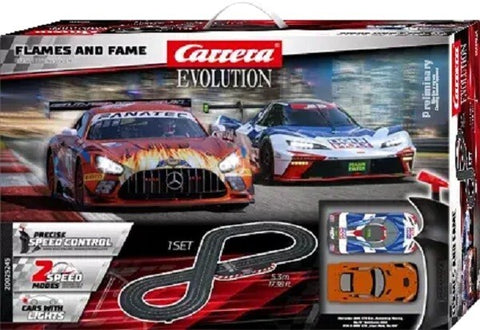 Carrera Evolution Flames and Fame slot Car Racing Race Set 20025245 NEW