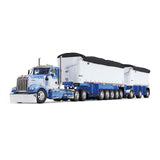 First Gear 1/64 Kenworth W900L w/ Michigan End Dump Trailers Wisteria/White NEW