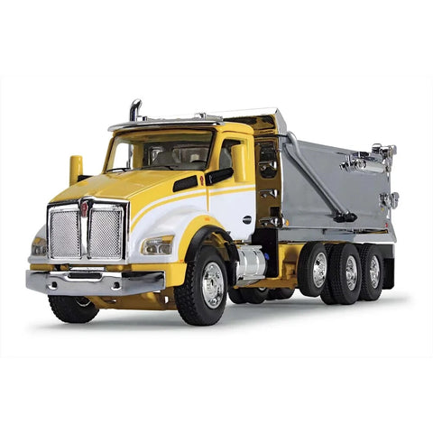 First Gear 1/64 scale Kenworth T880 Rogue Dump Yellow/White/Chrome NEW