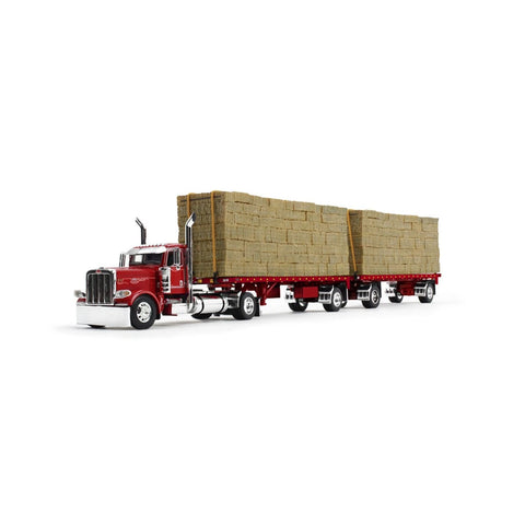First Gear 1/64 Peterbilt 389 Day Cab & 28.5" dual hay Trailer 60-1894 NEW