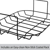 Chantal Large Stainless Steel Roaster w Nonstick Rack 15.5”x12.25”x4” SL60-38RKC