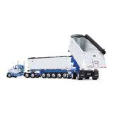 First Gear 1/64 Kenworth W900L w/ Michigan End Dump Trailers Wisteria/White NEW