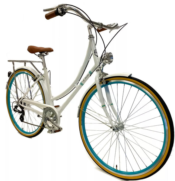 Zycle Fix Civic 7 Speed Women City Bicycle Bike White 39 or 44 CM NEW