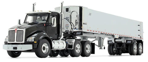 First Gear 1/50 Scale Kenworth T880 w East Genesis End Dump Trailer Black/Chrome