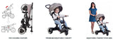 Rito Plus Adjustable Compact Folding Trike Baby Stroller Grey NEW