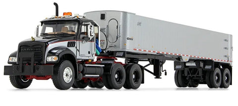 First Gear 1/50 Scale Mack Granite MP & East Genesis End Dump Trailer Black/Red