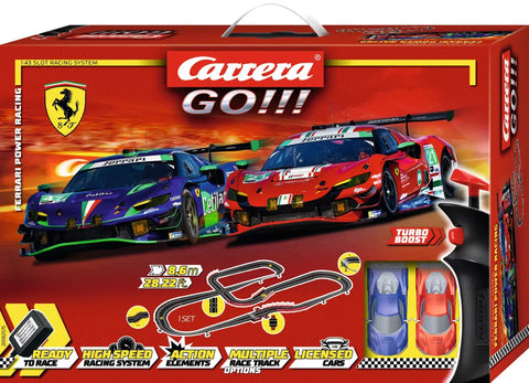 Carrera GO Ferrari Power Racing slot car racing set 20062575 NEW