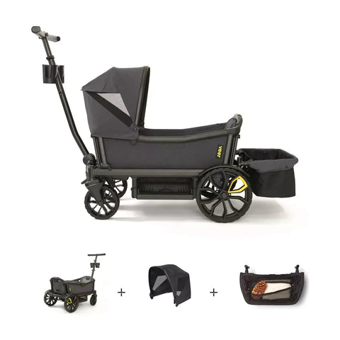 Veer Cruiser XL All-Terrain stroller Wagon Bundle with Basket & Canopy  New