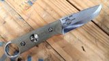 White River Firecraft PKO, O.D. Canvas Micarta/Orange G10 Liner NEW