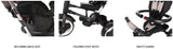 Rito Plus Adjustable Compact Folding Trike Baby Stroller Grey NEW