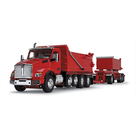 First Gear 1/64 scale Kenworth T880 Rogue Dump & Rogue Transfer Dump Viper Red